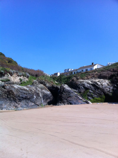 View from Mawgan Porth Beach