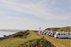 Touring caravan pitches