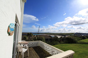 Balcony with sea views