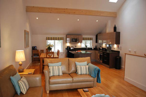 Open-plan first-floor living area
