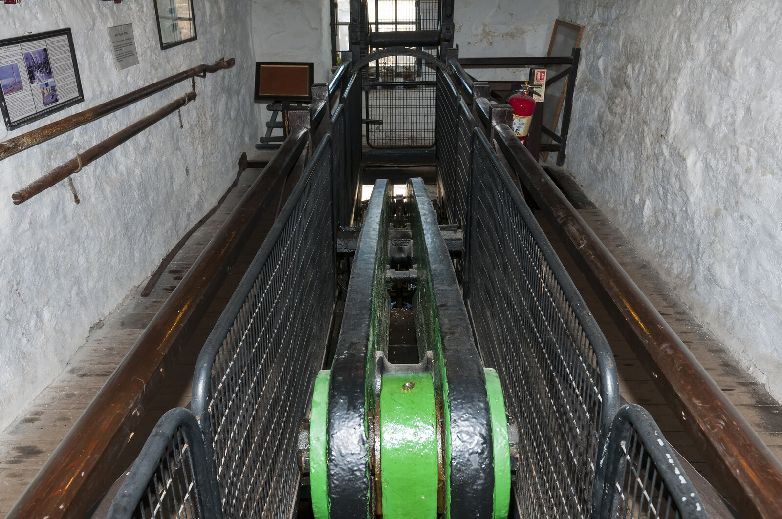 The top of the beam of the pump engine at Levant Mine