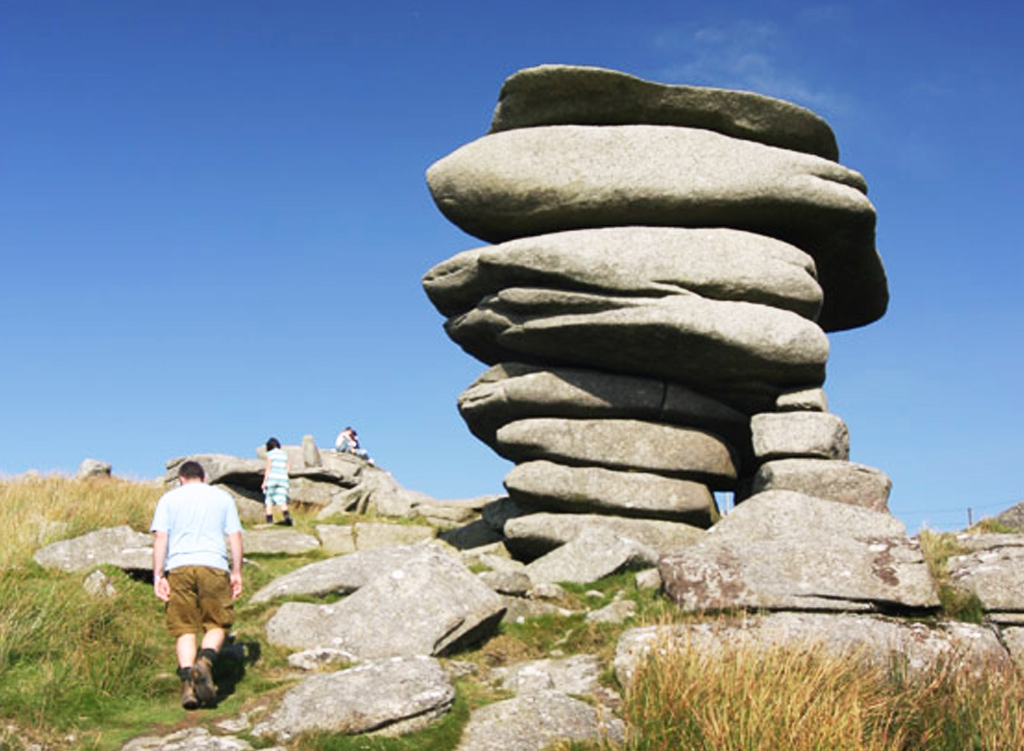 The Cheesewring rock formation on Bodmin Moor, Cornwall