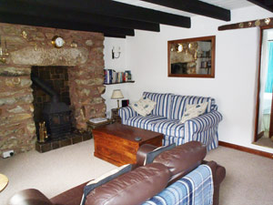 Lounge with wood-burner