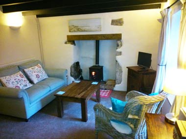 Lounge with wood-burner