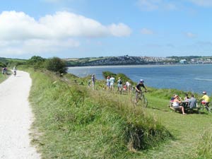 Bridge Bike Hire Wadebridge river view on the Camel Trail - Cornwall family cycling attraction