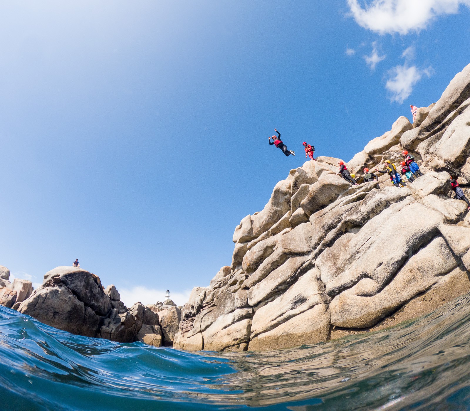 Kernow Coasteering Cornwall guided cliff jumping tour - Cornwall family adventure activity