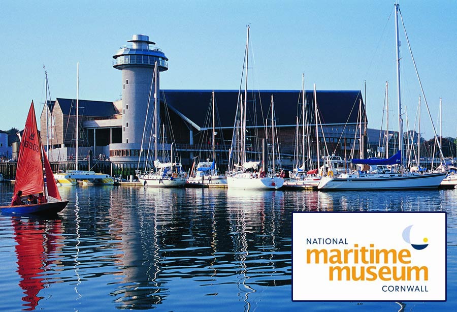 National Maritime Museum Cornwall from the harbour - Cornwall heritage attraction
