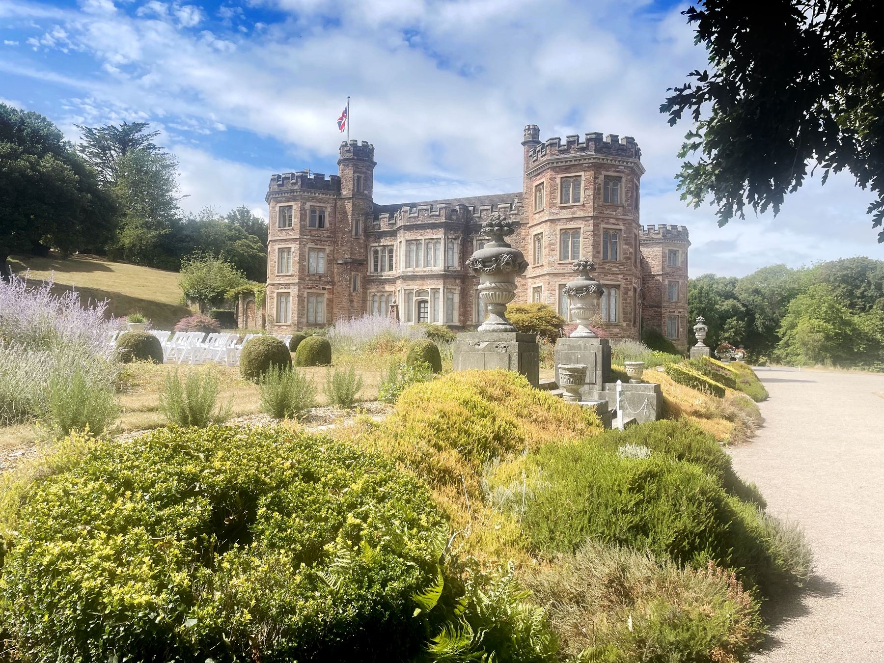 Mount Edgcumbe House exterior Torpoint Cornwall - historic Tudor mansion attraction