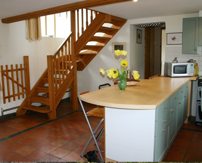 Kitchen and stairs