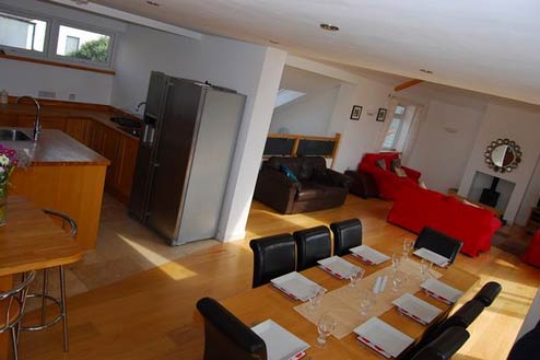 Open-plan living and dining