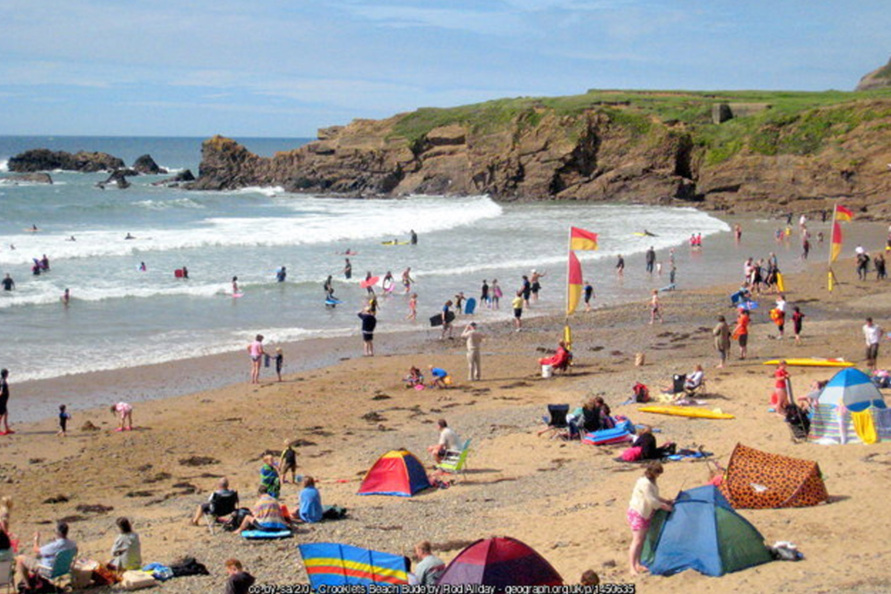 Crooklets Beach Bude Cornwall Blue Flag - Cornwall family beach holidays