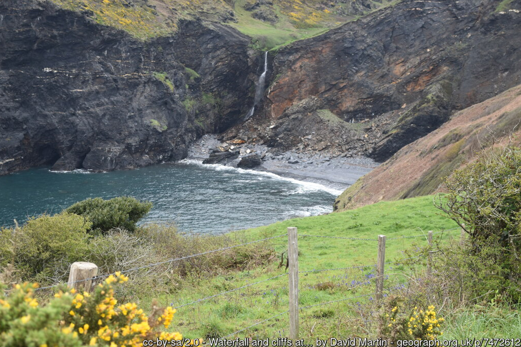 Pentargon Waterfall Cove near Boscastle Cornwall - Cornwall coastal holidays