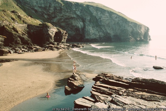 Trebarwith Strand Beach