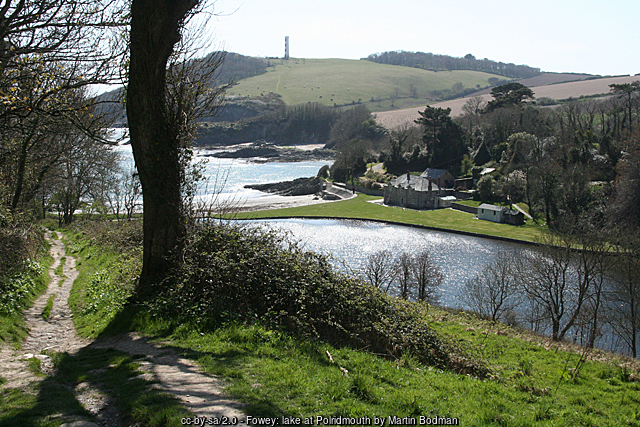 The lake at Polridmouth Cove