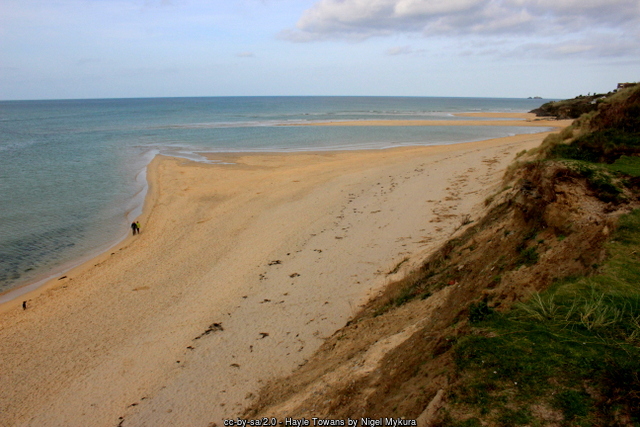 Sand dunes at Hayle Towans beach near Hayle Cornwall 
