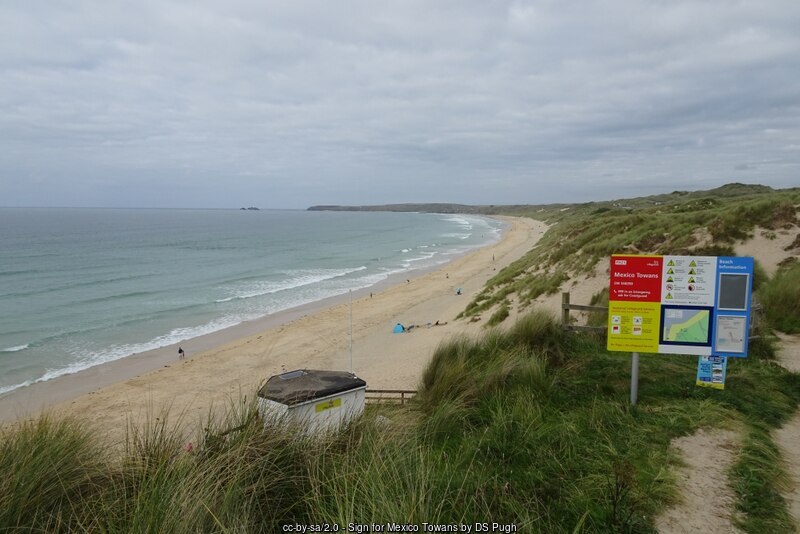 The entrance to Mexico Towans Beach Hayle Cornwall - Cornwall dog-friendly beach holidays