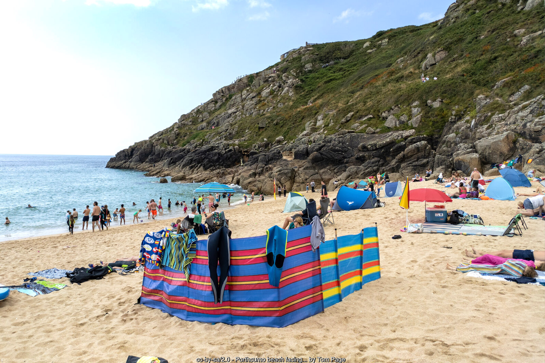 Porthcurno Beach Land's End Cornwall white sand and turquoise water near the Telegraph Museum - Cornwall beach holidays
