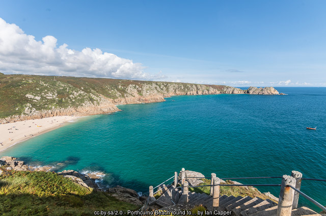 Porthcurno Beach, Lands End Cornwall