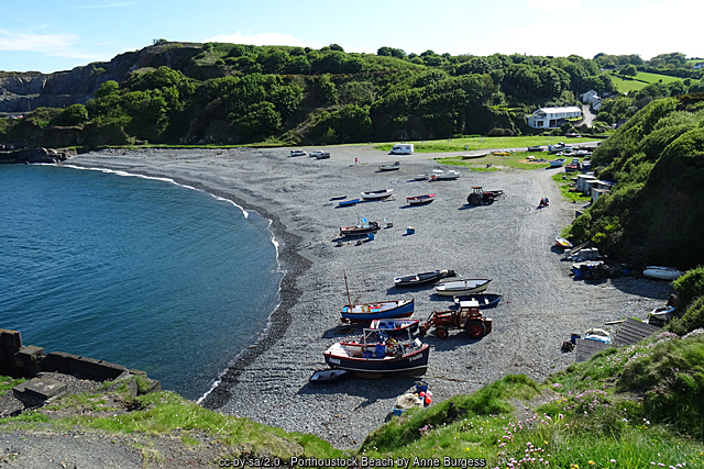 parking on Porthoustock Beach, Cornwall