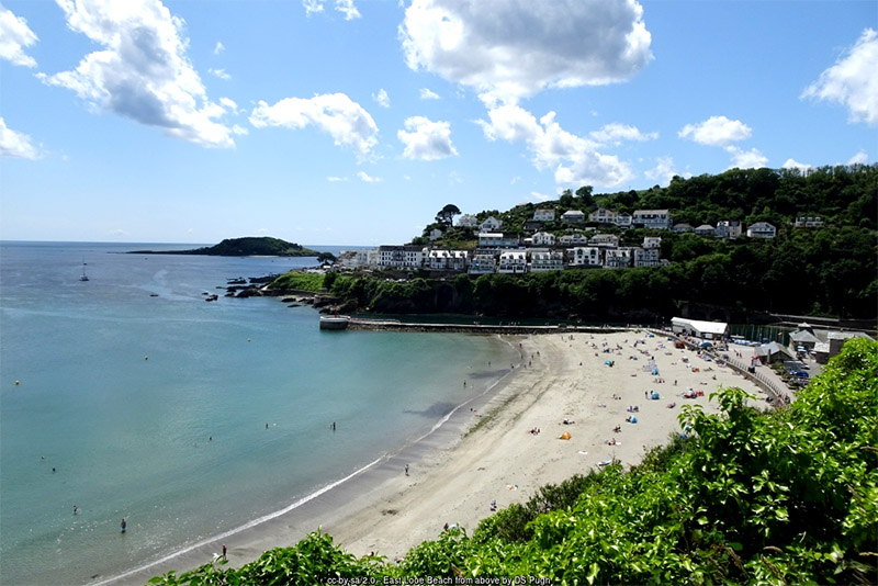 The Banjo Pier and East Looe Beach, Looe, Cornwall