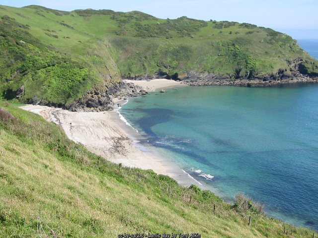 Great Lantic and Little Lantic beach, Cornwall, looking towards Pencarrow Head