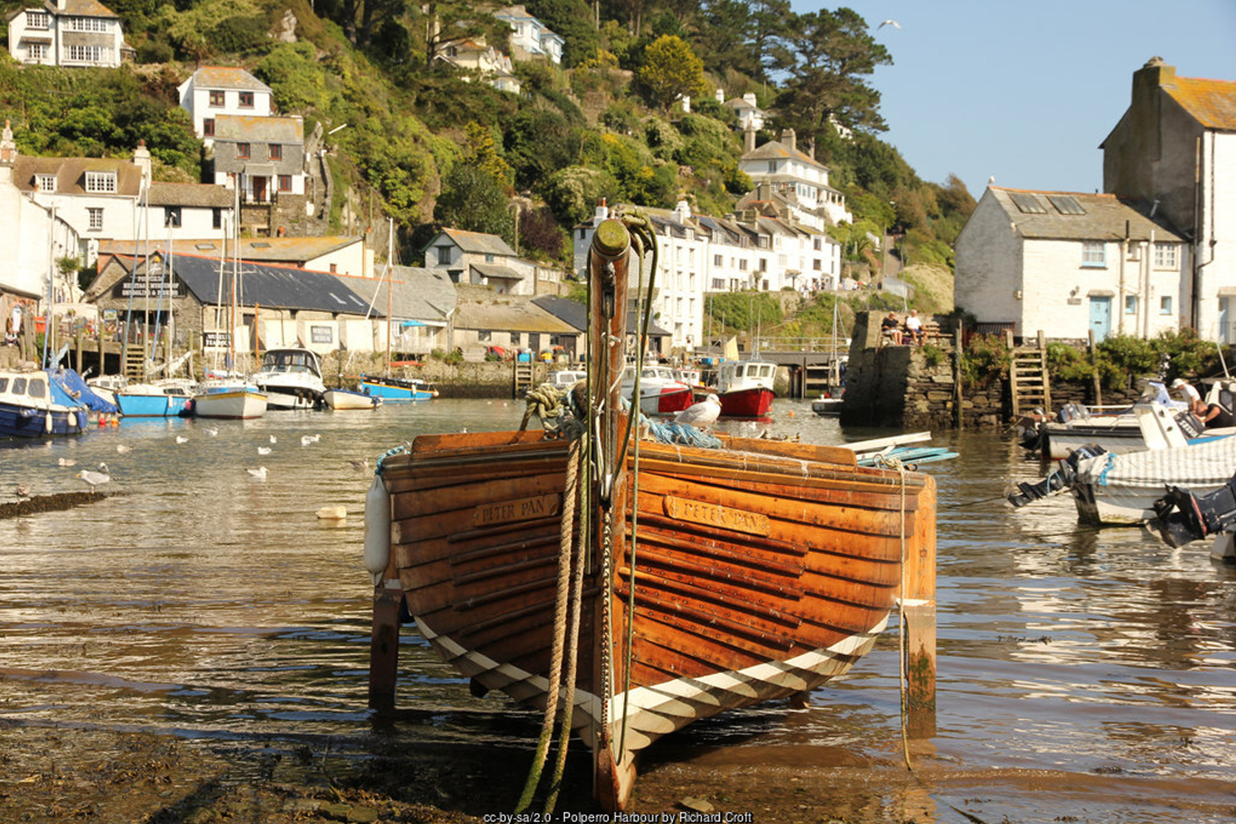 Polperro Harbour and beach, Cornwall
