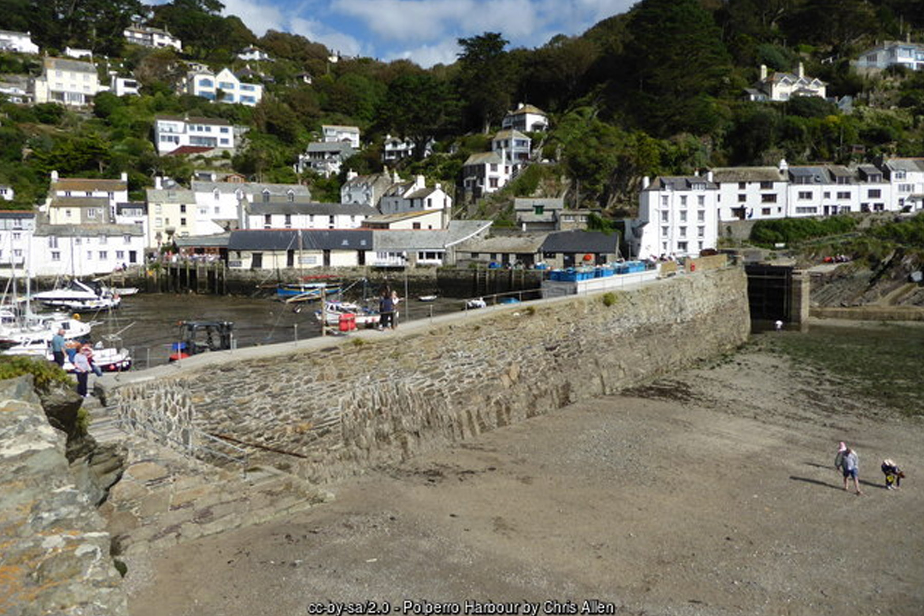 Polperro Harbour and beach, Cornwall - historic fishing and smuggling village