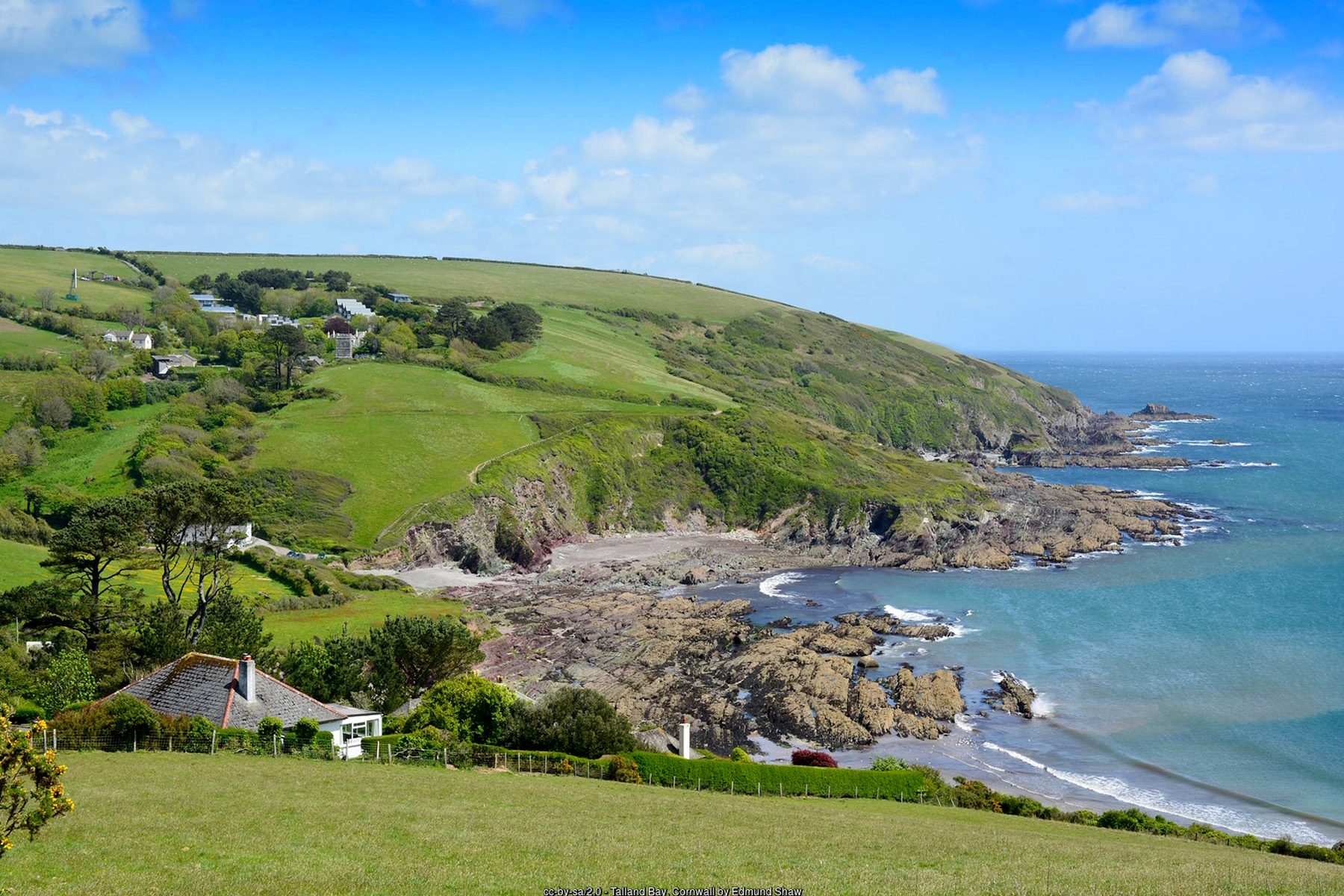 Talland Bay beach between Looe and Polperro, Cornwall