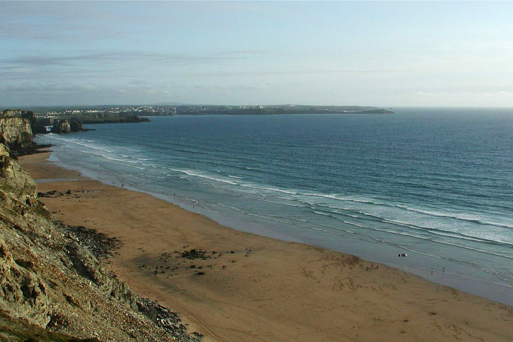 Watergate Bay Newquay Cornwall two mile sandy beach - Cornwall family holidays