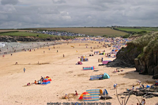 Sand dunes behind Harlyn Bay beach, North Cornwall