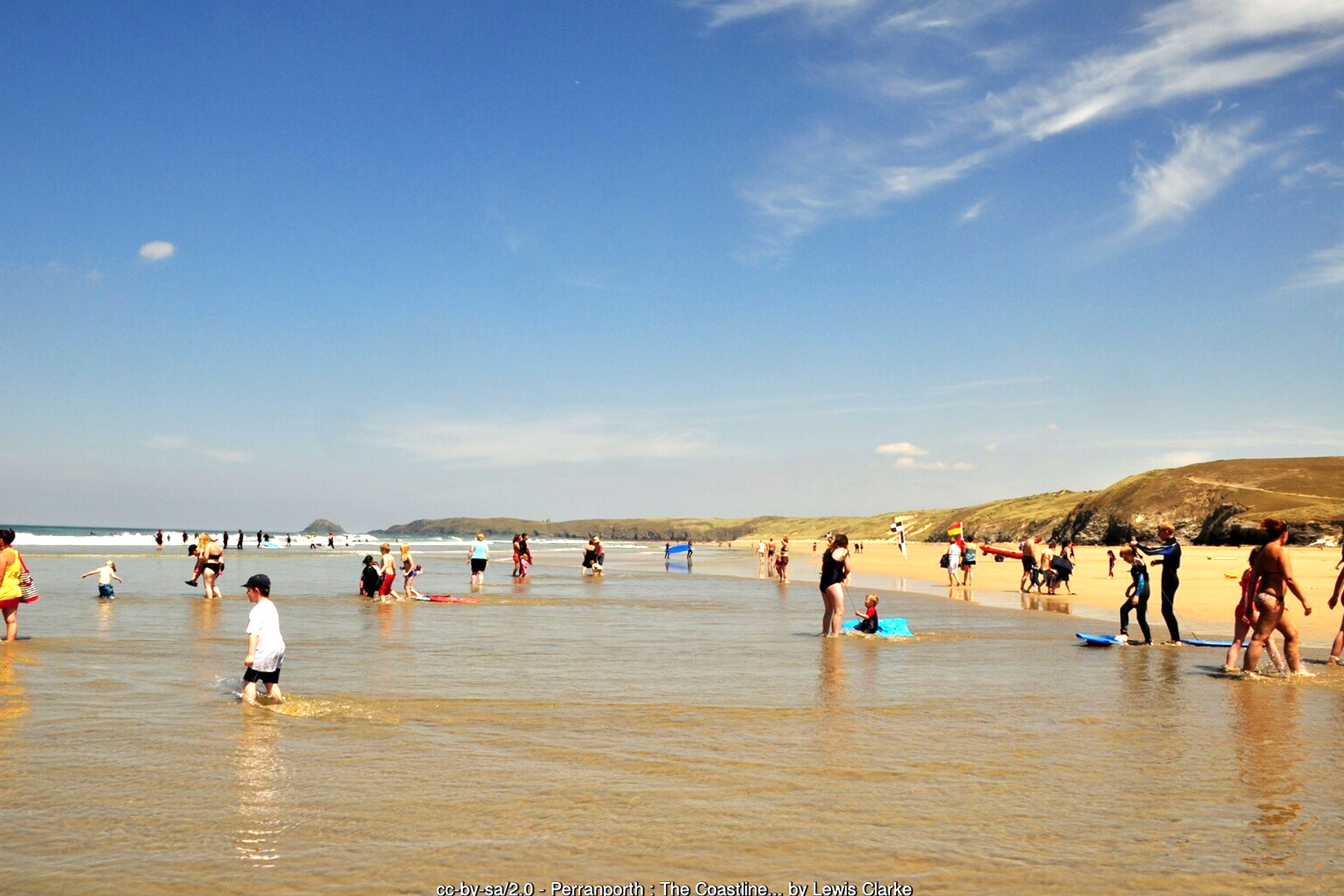 Perranporth Beach Cornwall Penhale Sands dunes Chapel Rock - Cornwall surf holidays