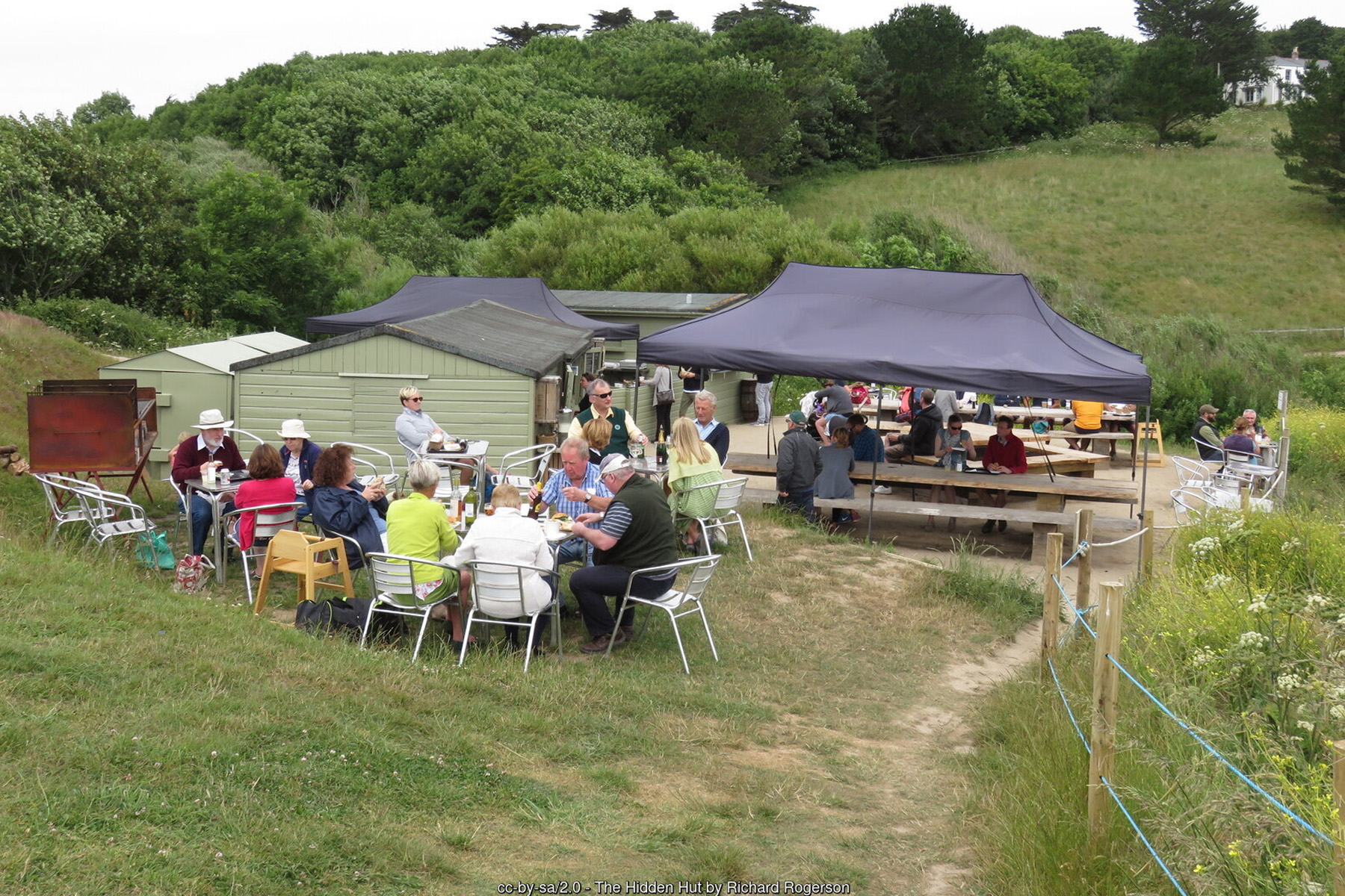 The Hidden Hut beach café at Porthcurnick Beach - Cornwall beach café holidays