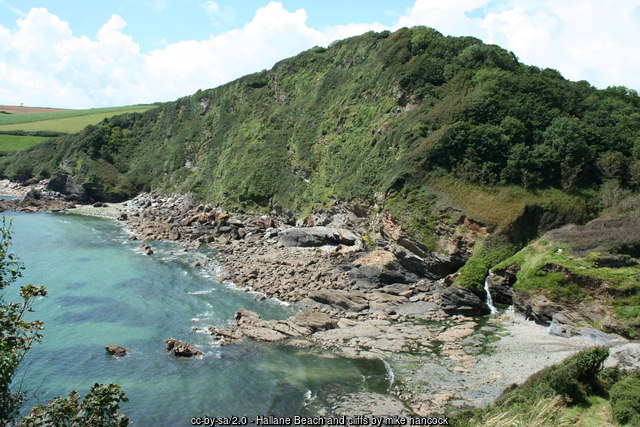 Hallane Beach and cliffs, Cornwall