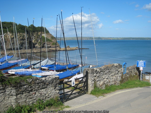 Dingy park at Porthpean Beach, Cornwall