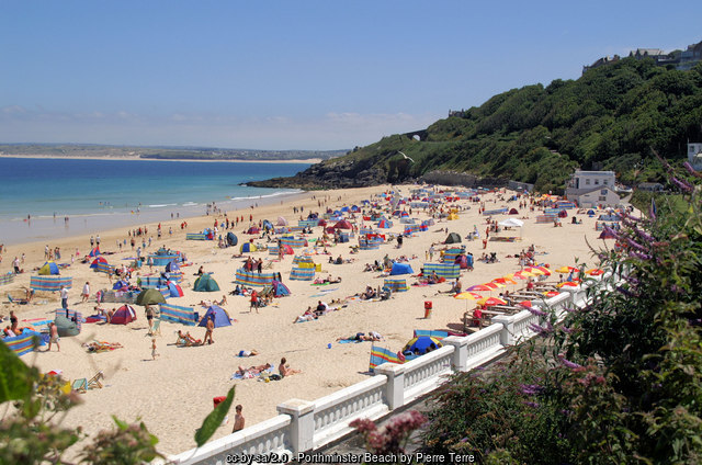 Porthminster Beach golden sands stunning view - Cornwall family holidays