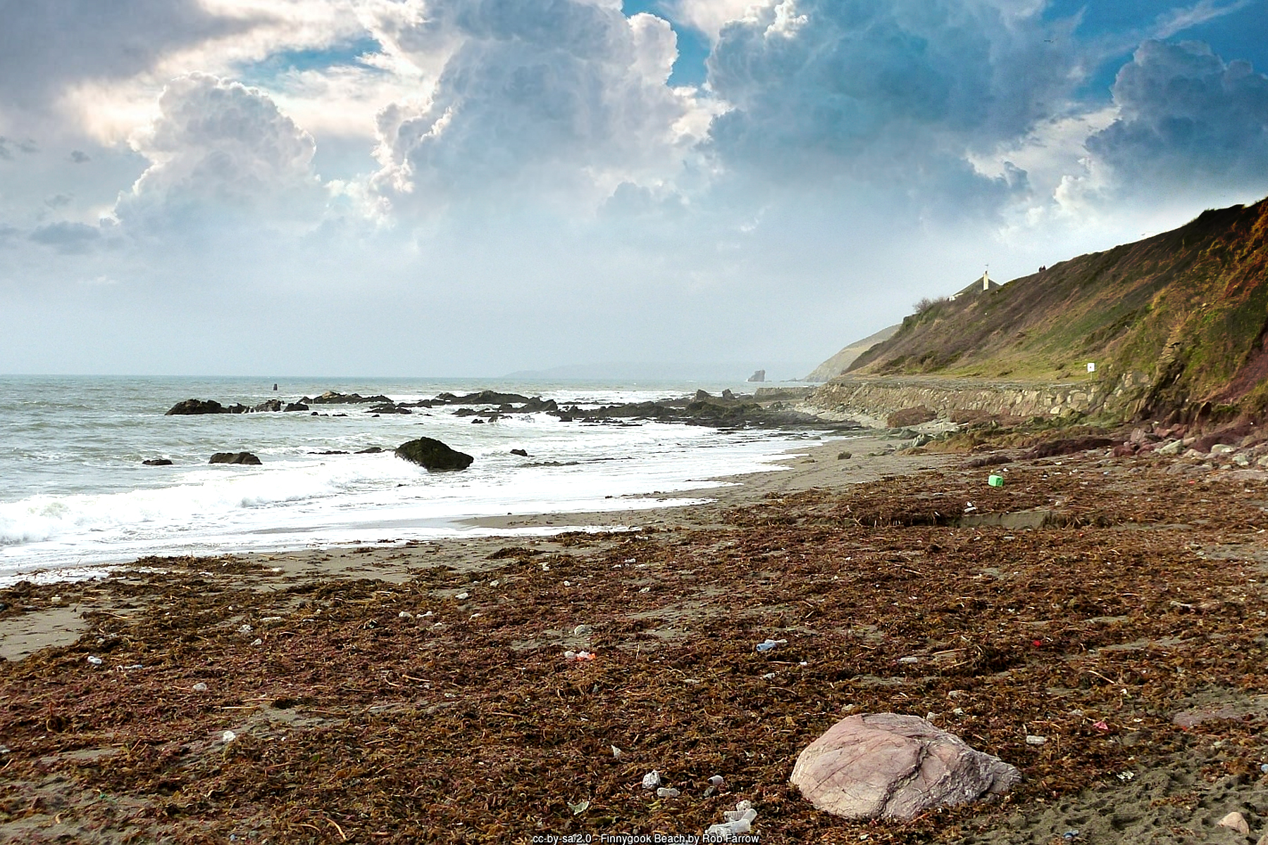 Portwrinkle beach and harbour, western Whitsand Bay, Cornwall
