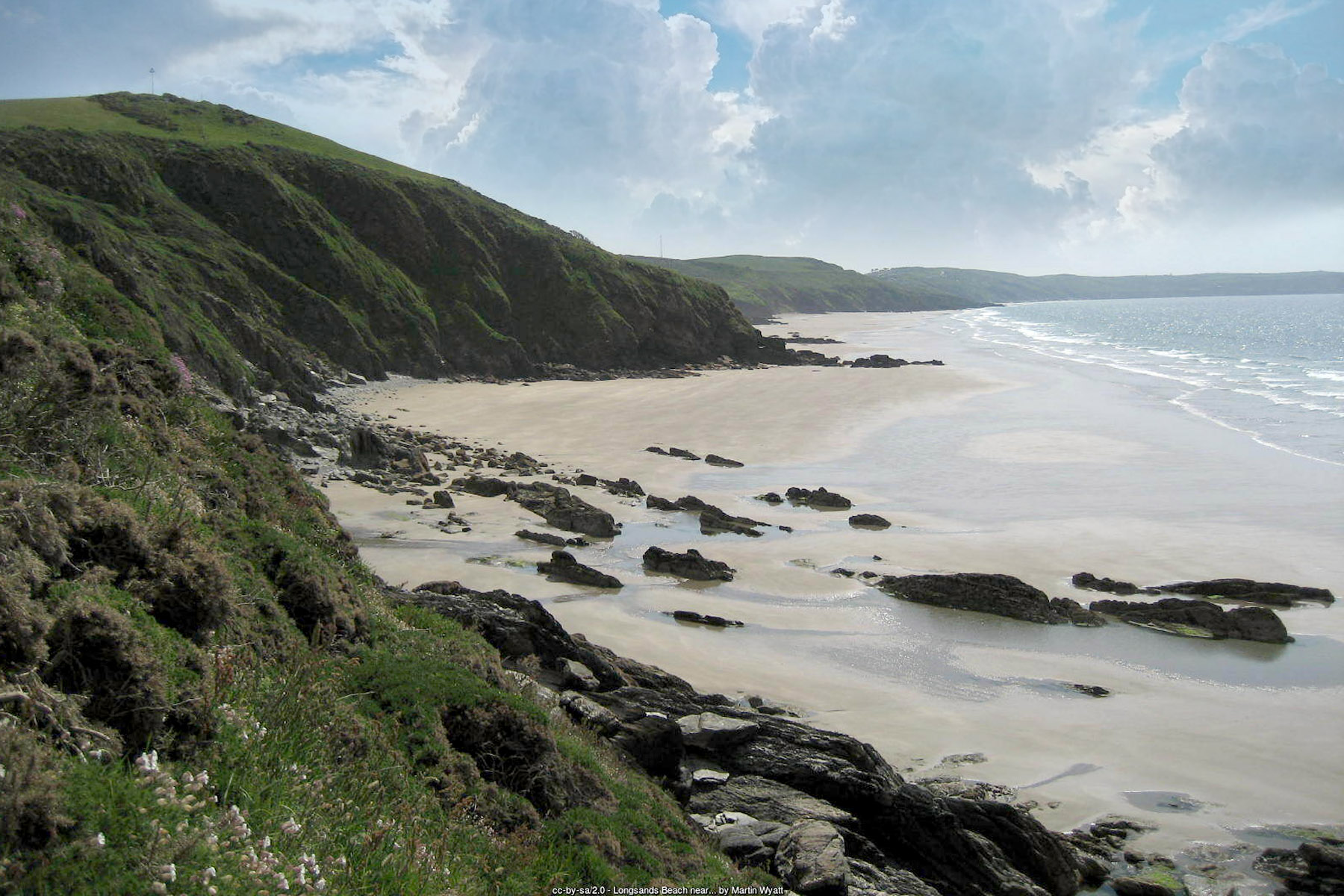 Tregantle Beach (Long Sands) beneath Tregantle Fort, Whitsand Bay, Cornwall