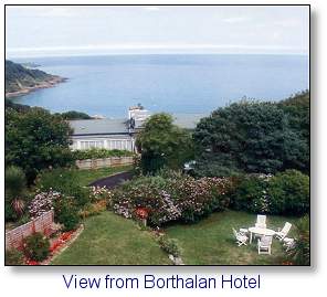 Sea view over the garden