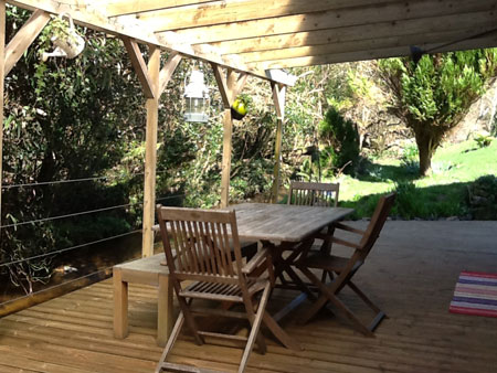 Covered decked area