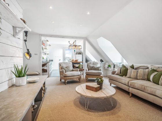 Fistral Loft open-plan lounge