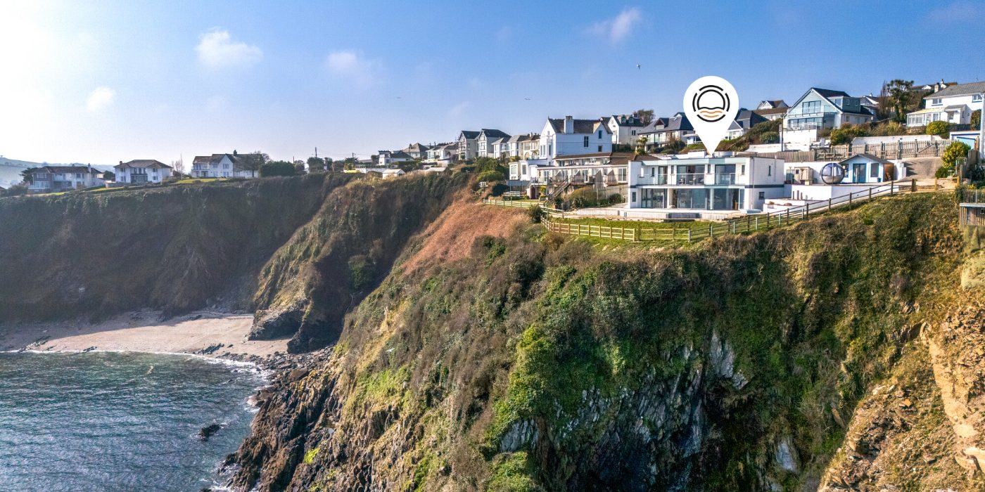 Compass Point on the cliffs above Mevagissey Bay