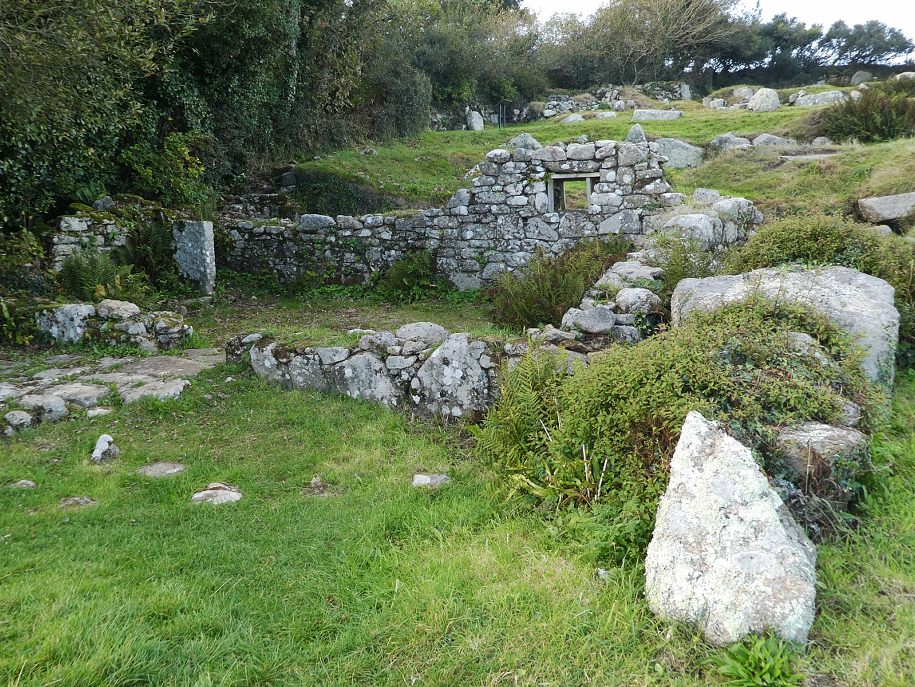 Carn Euny Cornwall Iron Age village stone houses - Cornwall family attraction