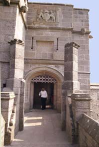Pendennis Castle Falmouth Tudor gatehouse entrance - Cornwall castle visit