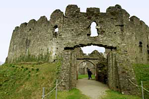 Restormel Castle Cornwall exterior curtain wall view - Cornwall heritage day out