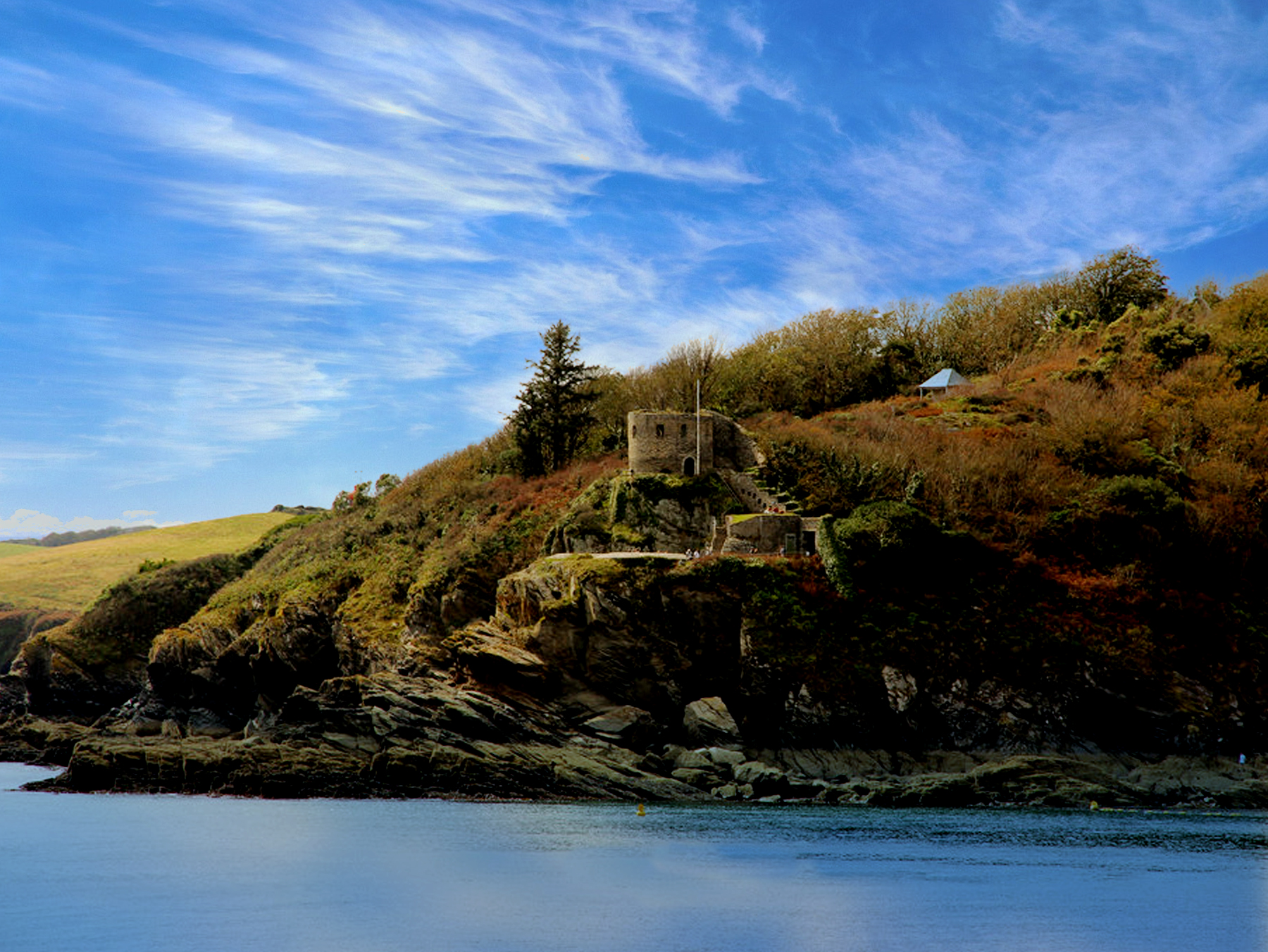 St Catherine's Castle Fowey Cornwall view from the river entrance - Cornwall family attraction