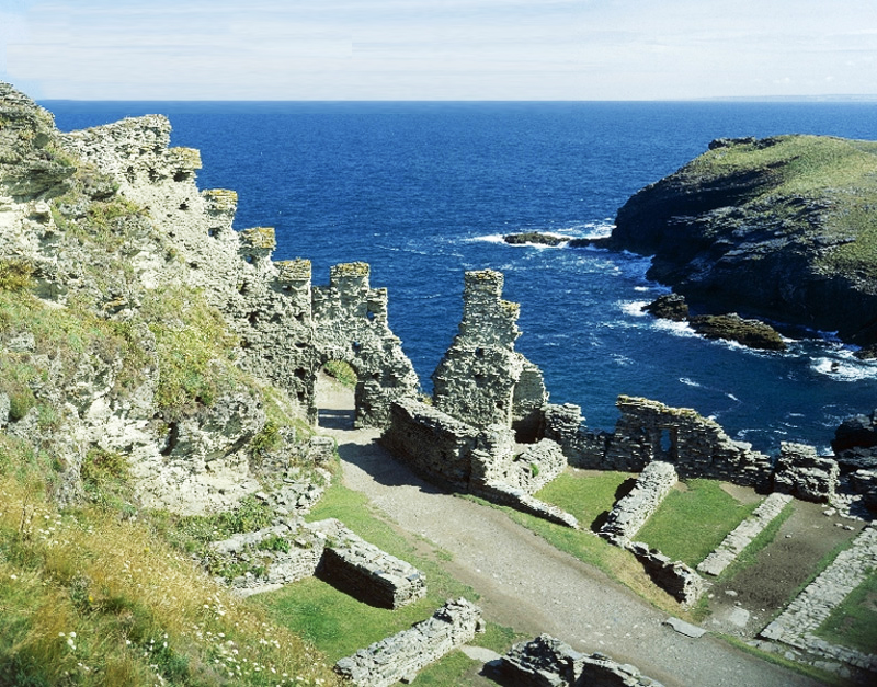 Tintagel Castle Cornwall ruined medieval walls - Cornwall heritage day out