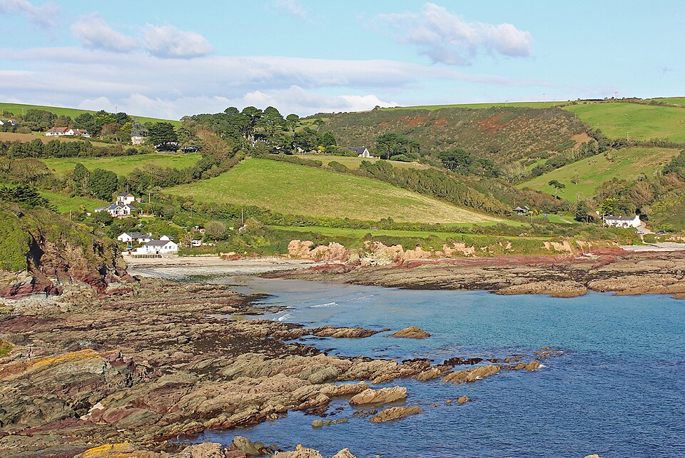 View of Talland Bay on the south-east Cornwall coast