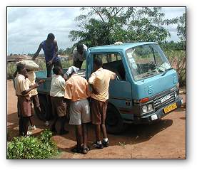 Unloading building materials