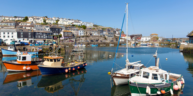 Mevagissey harbour, a short walk from Lantern Cottage