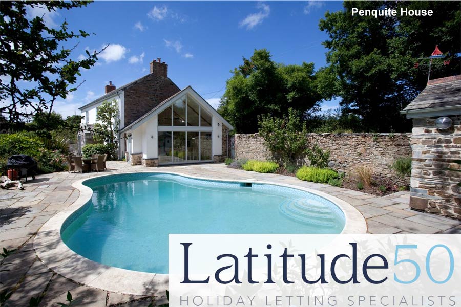 Penquite House with its outdoor pool &ndash; a Latitude50 holiday home near Port Isaac, North Cornwall